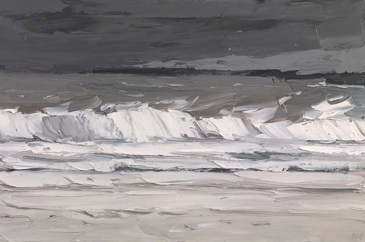 Anglesey coastal scene with rough sea